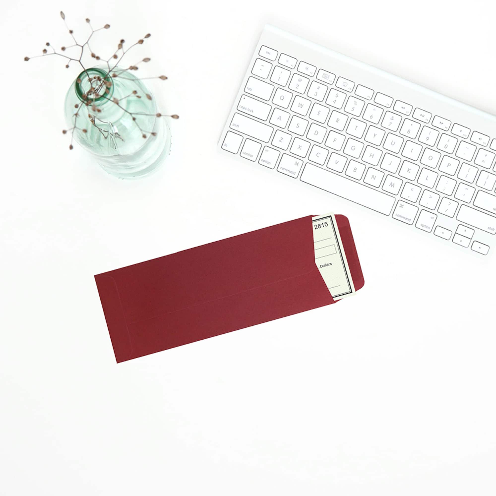 JAM Paper 4.125" x 9.5" Red #10 Policy Envelopes, 50ct.